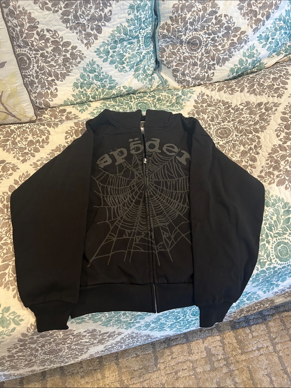 Black SPIDER Zip-Up Hoodie